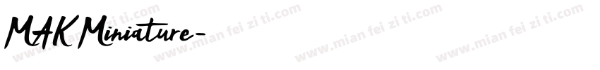 MAK Miniature字体转换